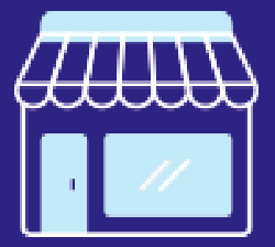 ícone loja azul
