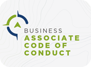 PDF Cover Business Associate Code of Conduct green and blue