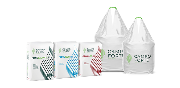 quatro embalagens da marca Campo Forte