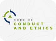 PDF Cover Code of Conduct and Ethics green and blue
