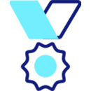 ícone medalha azul