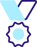 ícone medalha azul
